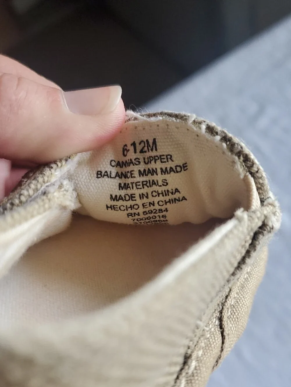 PLACE Kids Canvas Slip-On Shoes in Tan
